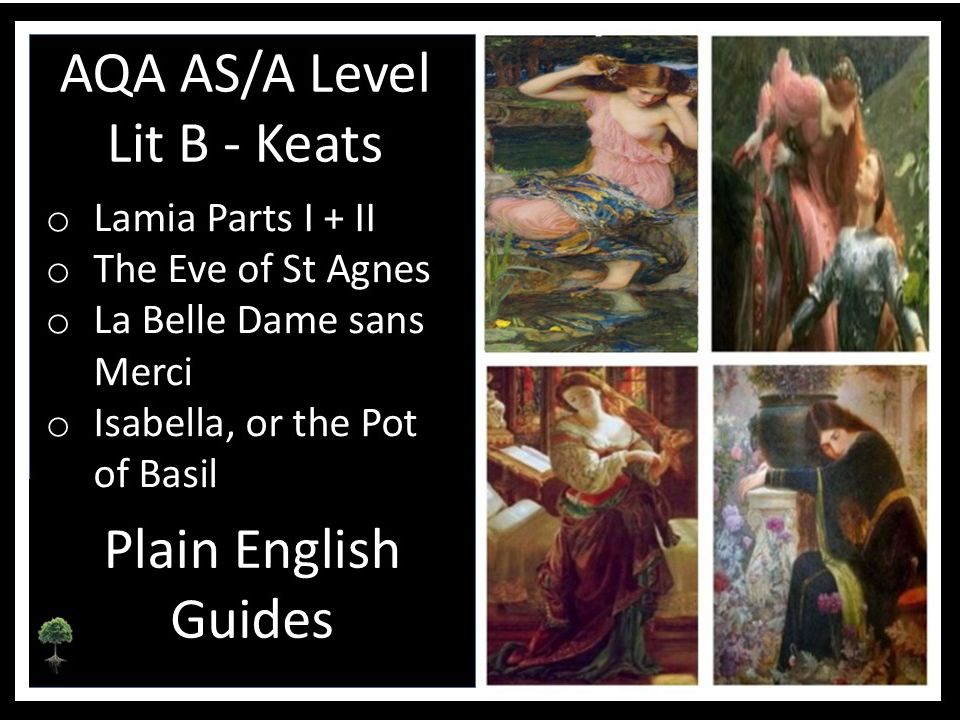 KEATS: LAMIA, ISABELLA, EVE + LA BELLE DAME | Plain English Guides - LIT B