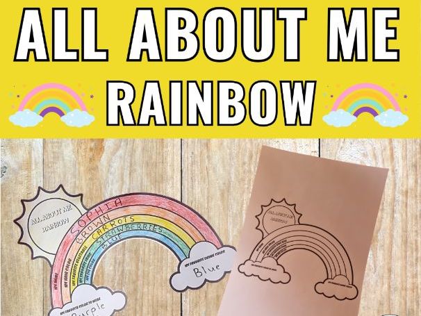 All About Me Rainbow Writing and Craft | Back to School Activities