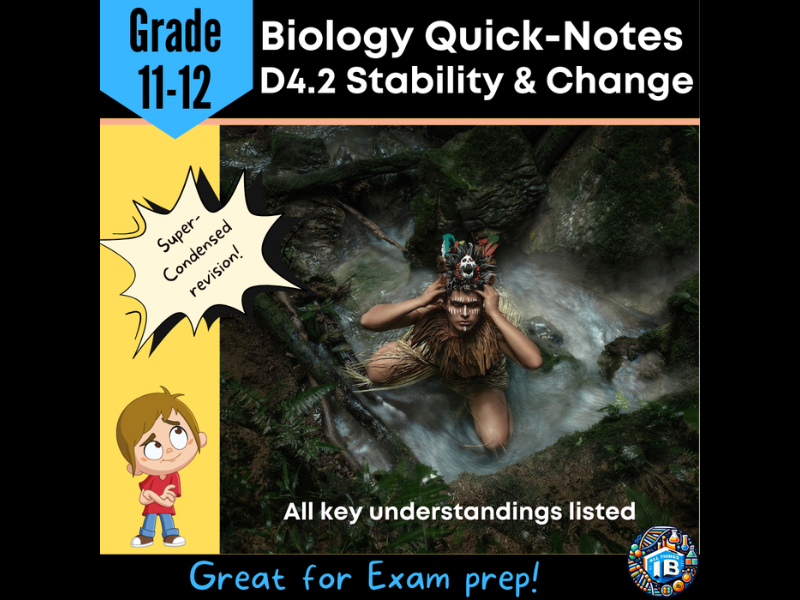 IB DP Biology D4.2 Stability and Change - Condensed Topic Notes 2026