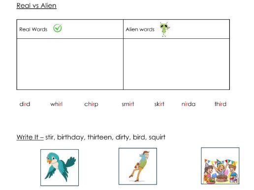 Phonics - ir sound worksheets - Resource bundle