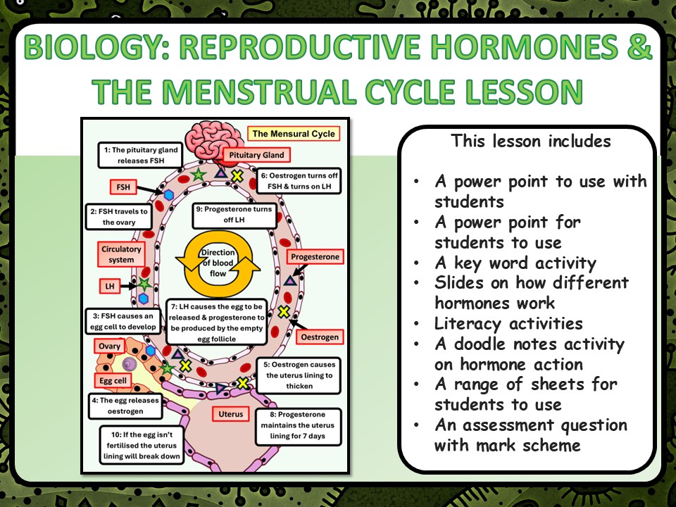 AQA GCSE Biology  (Science) Hormones in Human Reproduction Lesson
