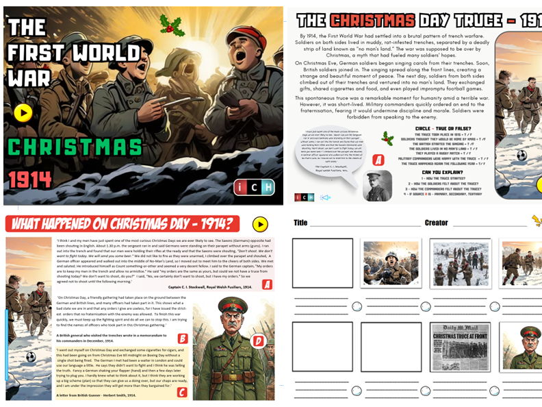 First World War - The Christmas Day Truce, 1914