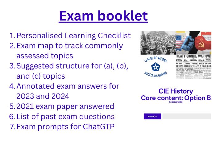 CIE History Core Content B Exam revision