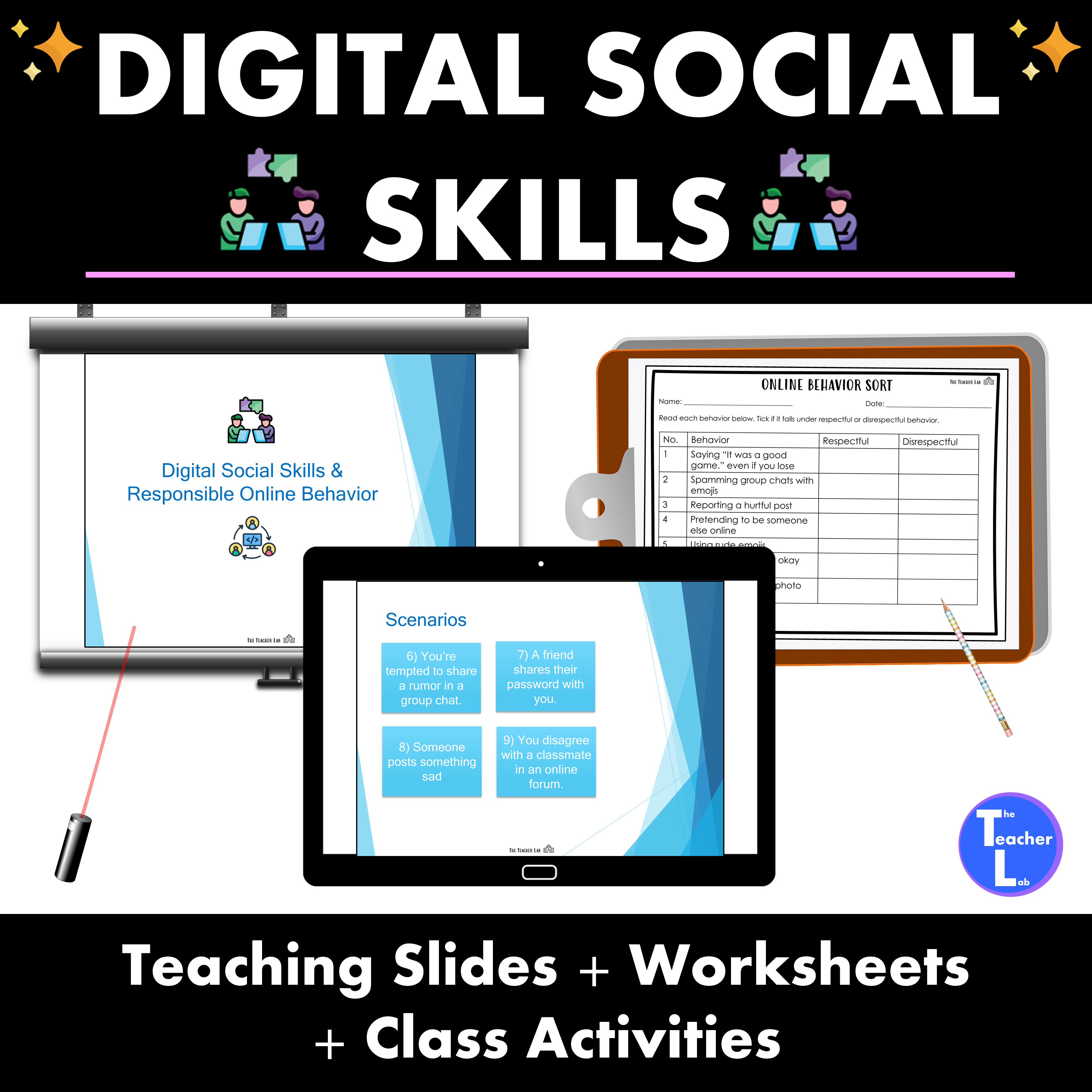 Digital Citizenship & Online Safety Lesson Responsible Online Behavior ...