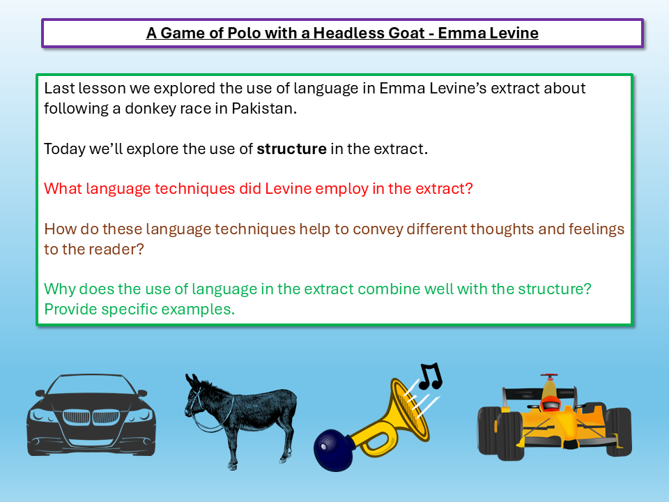 A Game of Polo Edexcel IGCSE