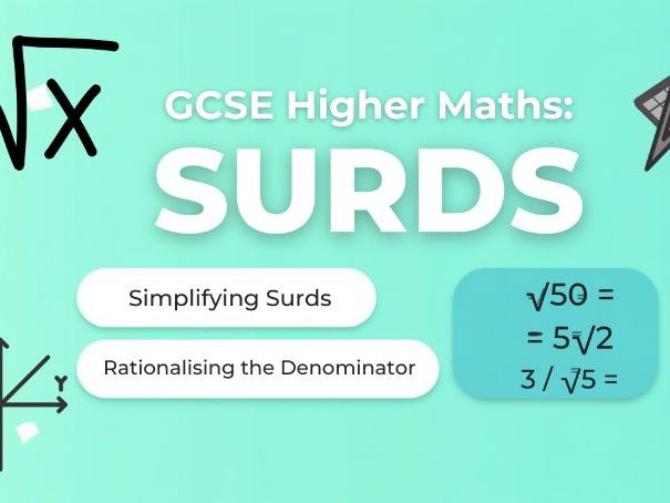 GCSE Maths Surds – Higher Simplifying Surds  Full Lesson