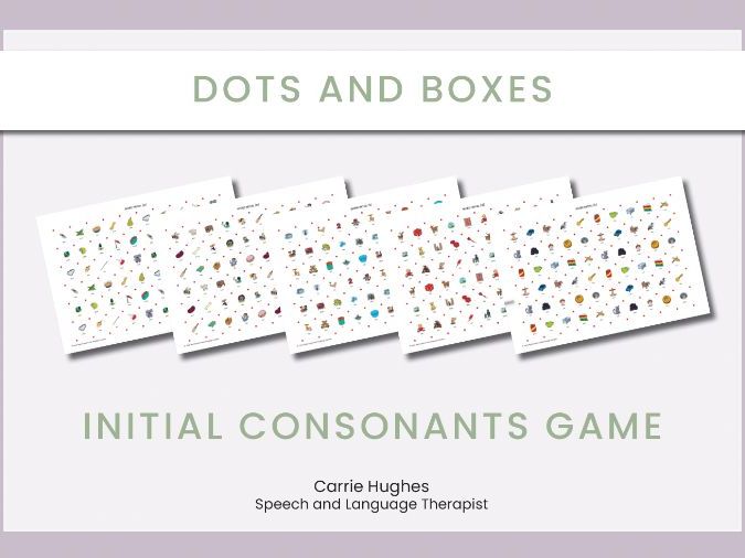 DOTS AND BOXES - INITIAL CONSONANTS