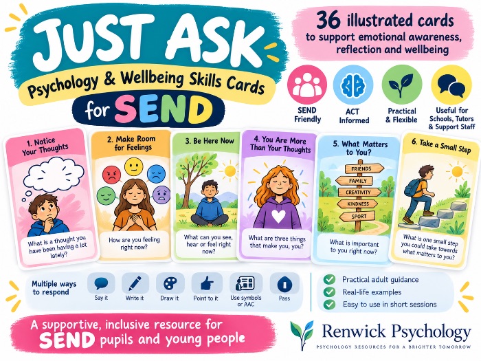 JUST ASK – Psychology & Wellbeing Skills Cards for SEND