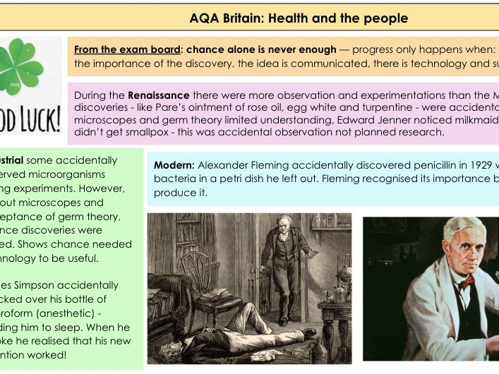 AQA GCSE Medicine Through Time Knowledge Organiser | Factors (WAR, CHANCE, GOVERNMENT etc.)