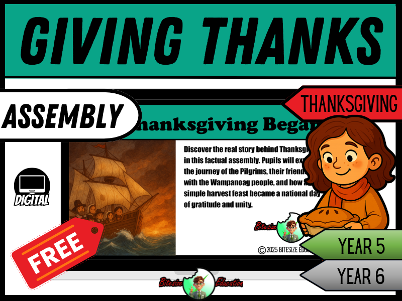 How Thanksgiving Began |  Assembly Presentation | Grade 4/5