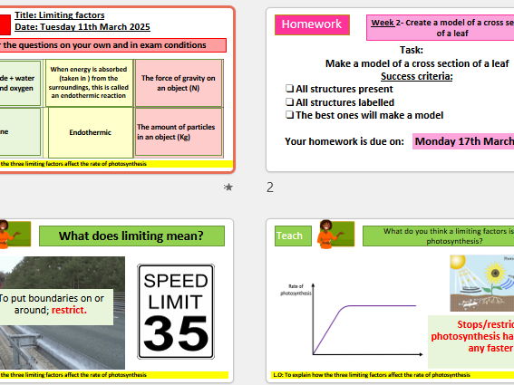KS3 Limiting Factor