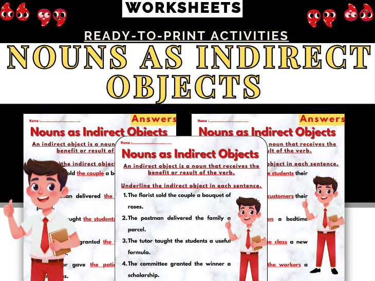 Nouns as Indirect Objects Worksheets | Grammar Practice | Sentence Structure