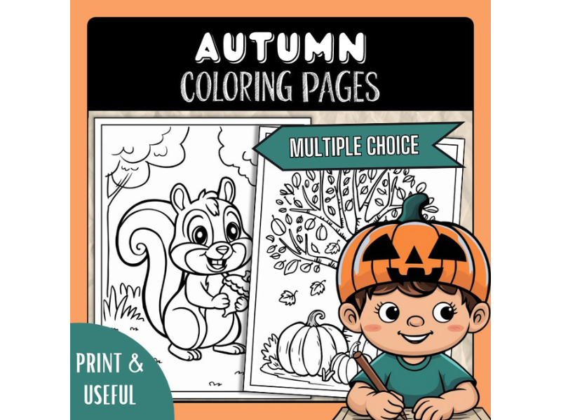 Autumn Fall Coloring Pages, Fall, Pumpkin, Scarecrow, Animals Coloring Sheets