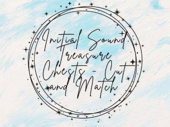 Initial Sound Treasure Chests - Cut and Match Worksheets