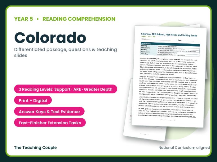 Colorado Reading Comprehension | Year 5 (KS2)