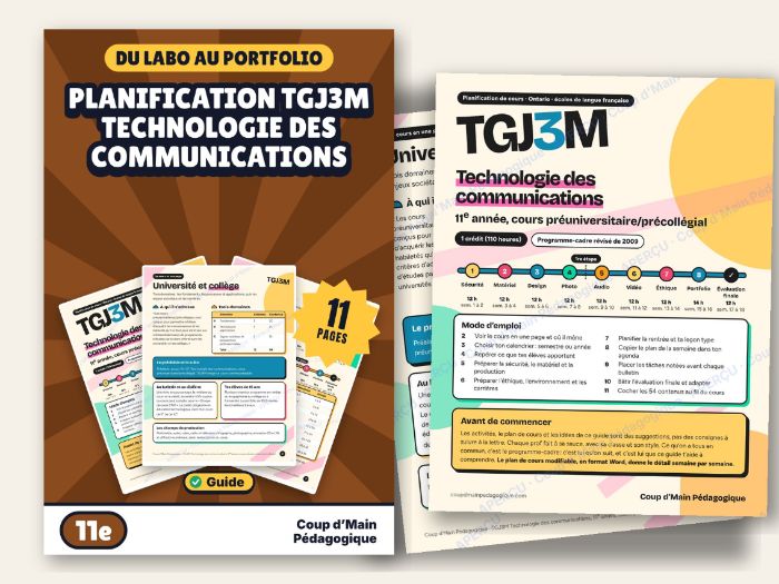French Course Plan Grade 11 Ontario TGJ3M Communications Technology