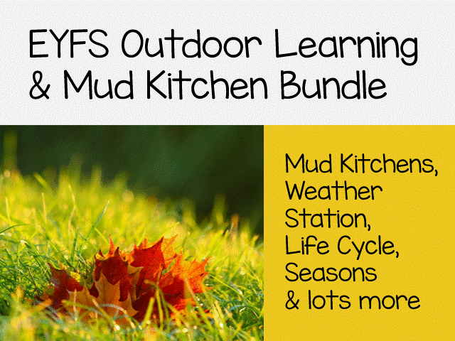 EYFS Outdoor Learning Bundle: Mud Kitchen, Maths & Continuous Provision
