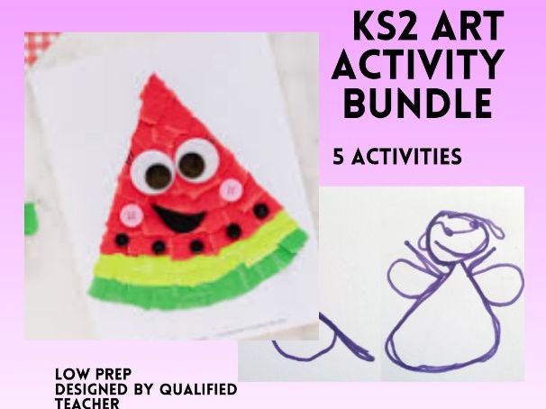 KS2 Art Activity Bundle | 5 Filler Cover Lessons
