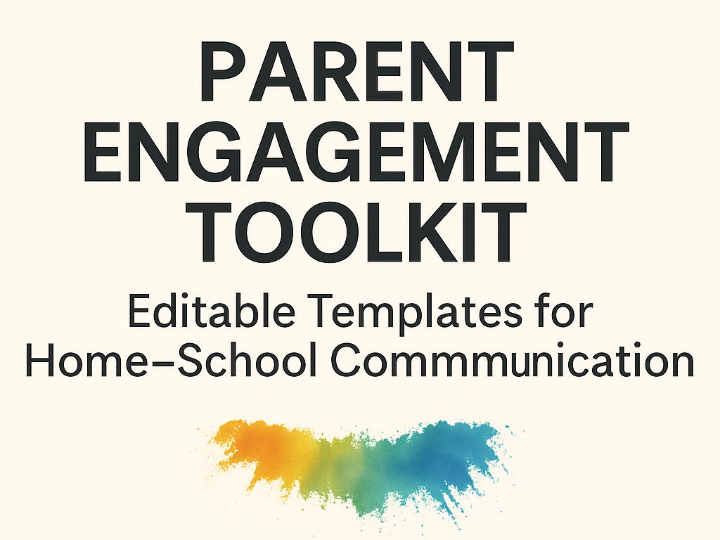 Parent Engagement Toolkit – Editable Templates to Strengthen Home–School Links