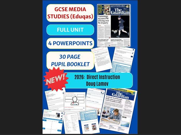 The Guardian GCSE Media Studies Scheme of Work | Eduqas Component 1 | Complete Teaching Resource | P