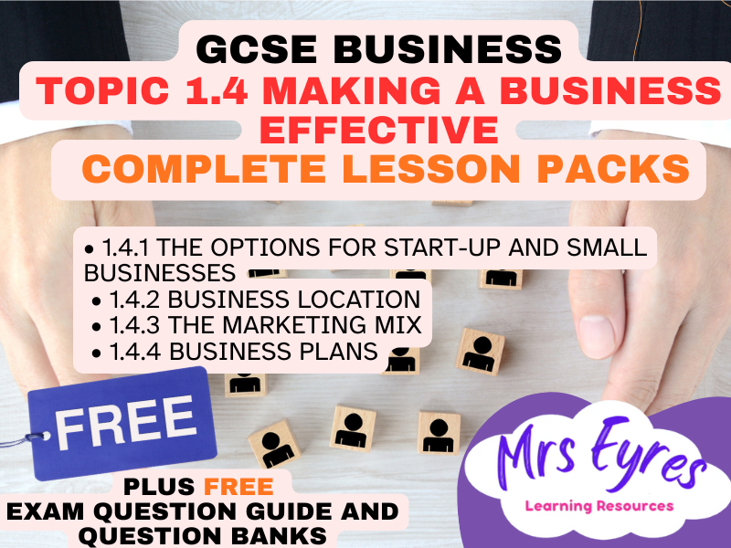 GCSE Business Theme 1.4 Bundle – Making the Business Effective