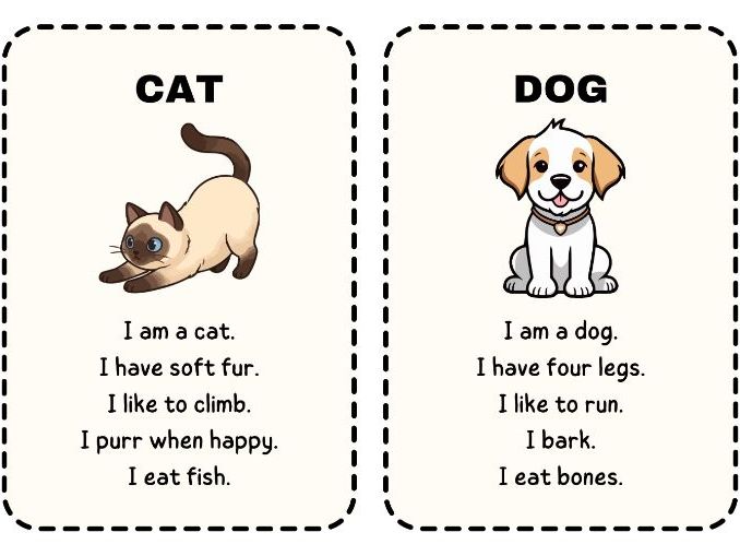 Animal Reading Task Flashcards 12 animals