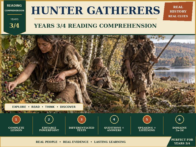Year 3/4 Reading Comprehension - Hunter Gatherers