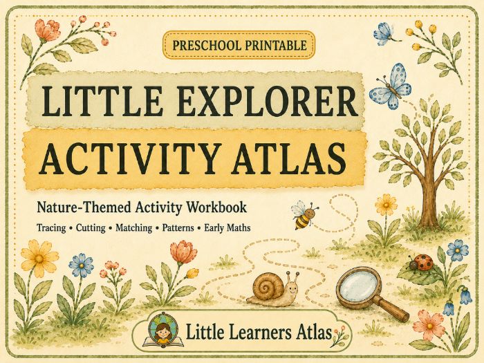 Little Explorer Activity Atlas | Nature-Themed Preschool Workbook