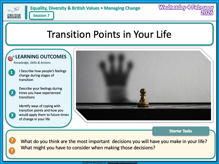 Transition Points in your Life