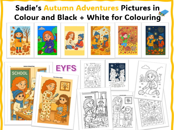 Autumn Adventures Read and Colour EYFS