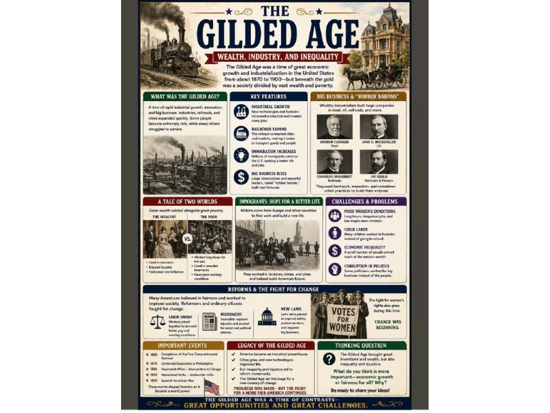 America's Gilded Age 18"x24" Classroom Poster