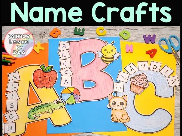 Name Craft Kindergarten | Back to School Activities | Alphabet Letter Craft
