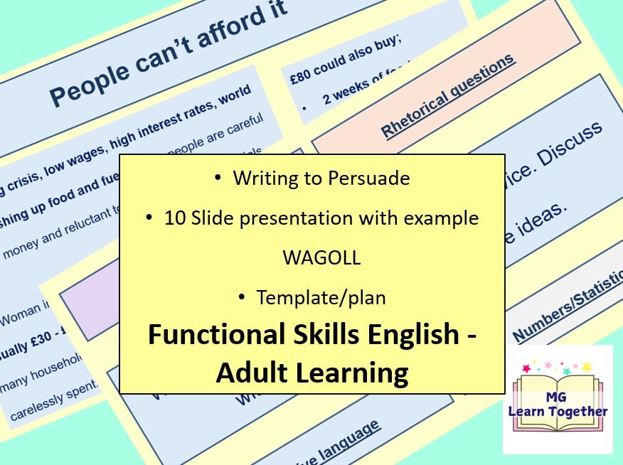 Functional Skills writing to persuade, powerpoint, example, writing ...