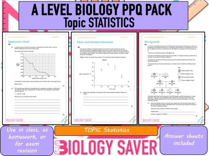 A Level Bio Exam Questions - Statistics