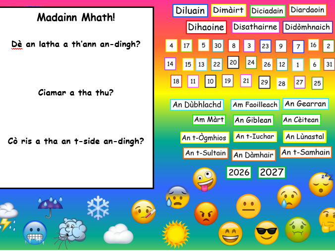 Scottish Gaelic Daily Calendar