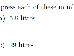 Metric units for capacity worksheet (with solutions)