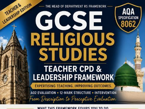 GCSE Rel Stds Teacher CPD & Leadership Framework | AO2 Evaluation, 12-Mark Structure & Intervention