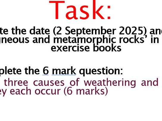 Igneous and Metamorphic Rocks KS3