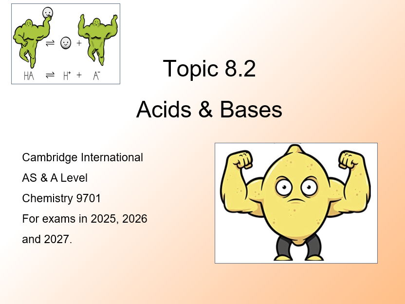 Topic 8.2 Acids & Bases – CIE AS/A Level Chemistry (9701)
