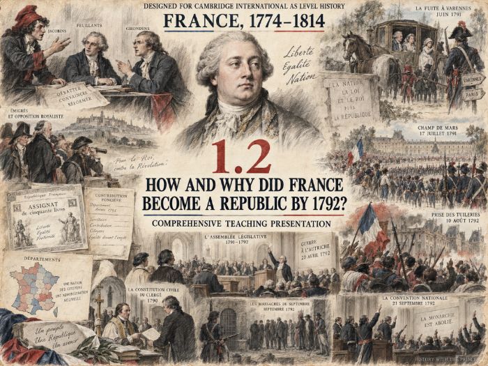 Cambridge AS Level History 9489 | 2027-2029 | France Becomes a Republic 1792 | Unit 1.2 PPT