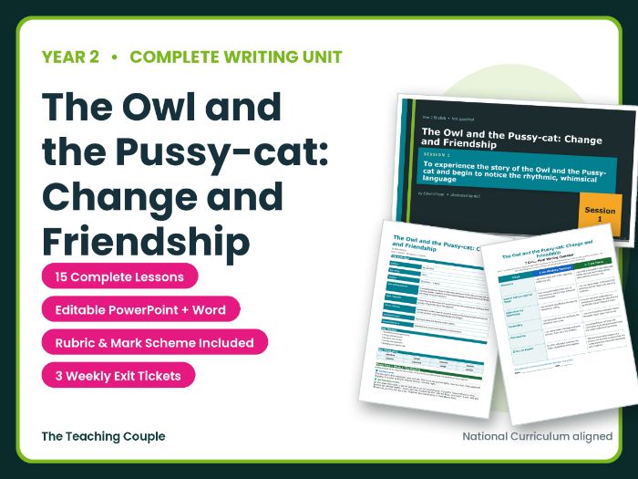 The Owl and the Pussy-cat: Change and Friendship | Year 2 English Unit