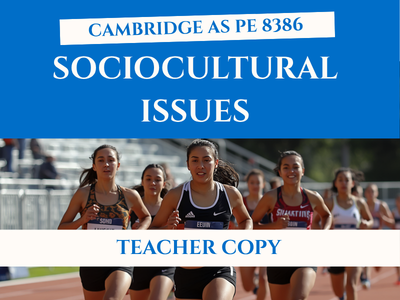 AS Level Sport & PE (8386) | Sociocultural Issues Teacher Answer Book