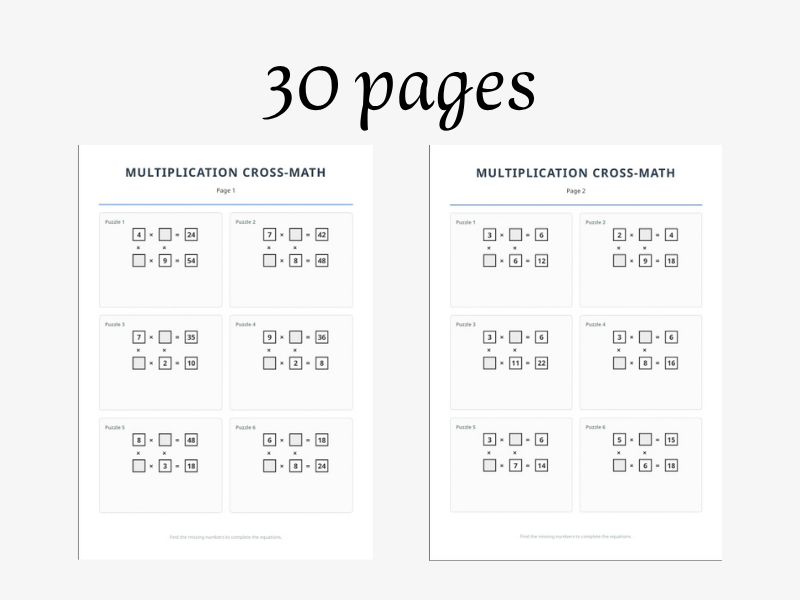 180 Fun Multiplication Square Puzzles