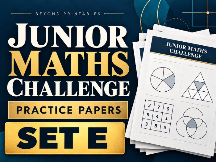 Junior Maths Challenge Practice Paper E | Answers Included