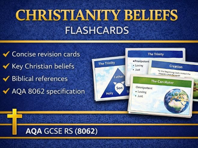 GCSE Religious Studies Christianity Beliefs Flashcards | AQA 8062 Revision