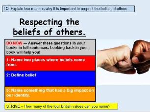 Respecting the beliefs of others.