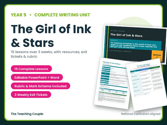 The Girl of Ink & Stars | Year 5 English Unit | 15 Complete Lessons + Resources + Mark Scheme