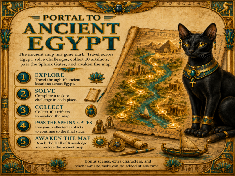 Ancient Egypt Interactive Learning Game