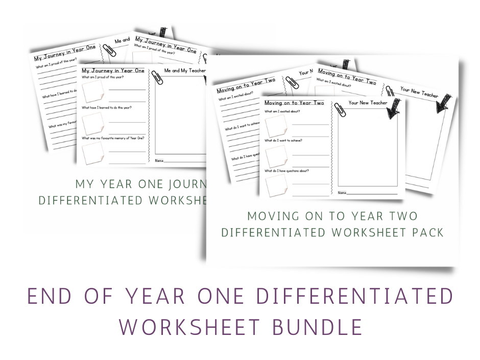 Transition to Year 2 Differentiated Worksheets Bundle Teaching Resources