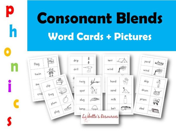 Consonant Blends Word Cards
